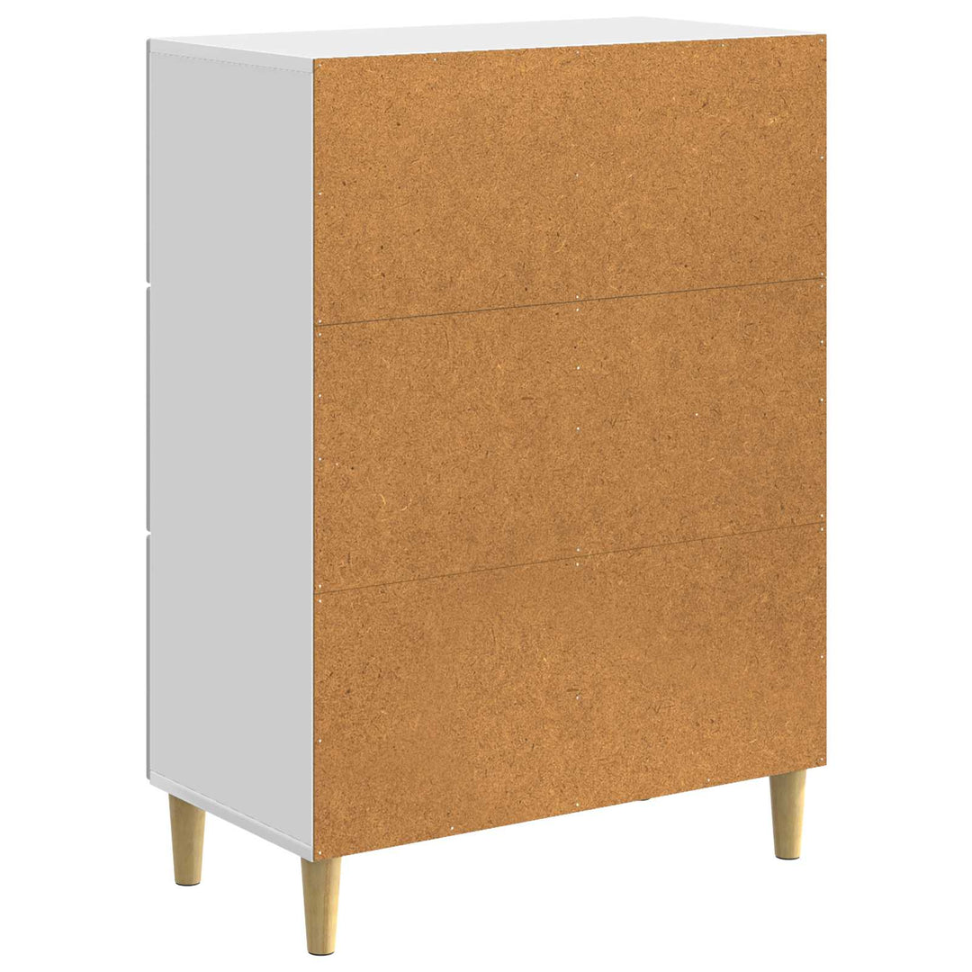 Sideboard Hvid højglans 66 x 34,5 x 90 cm Konstrueret træ