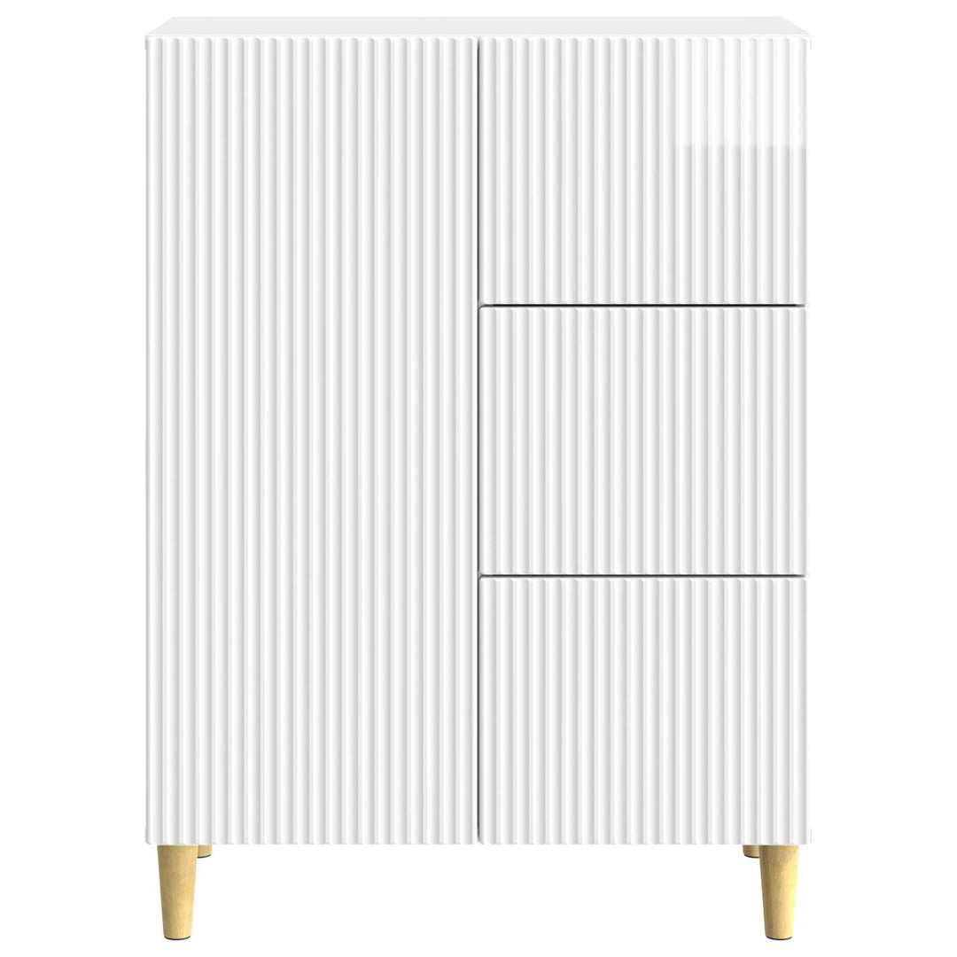 Sideboard Hvid højglans 66 x 34,5 x 90 cm Konstrueret træ