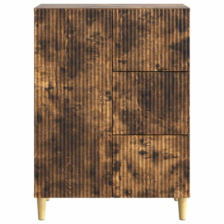Sideboard med skuffe Røget eg 66 x 34,5 x 90 cm Konstrueret træ