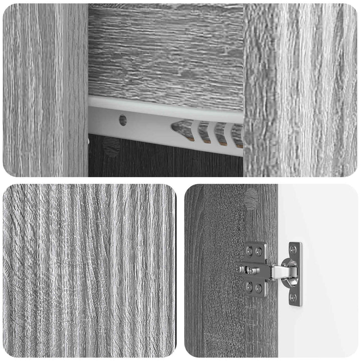 Sideboard Grå sonoma-eg 66 x 34,5 x 90 cm Konstrueret træ