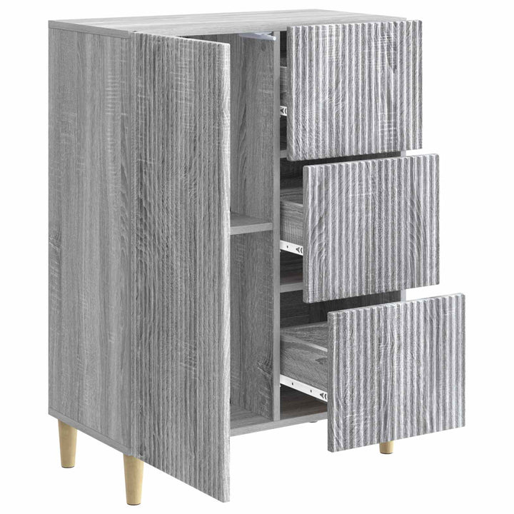 Sideboard Grå sonoma-eg 66 x 34,5 x 90 cm Konstrueret træ