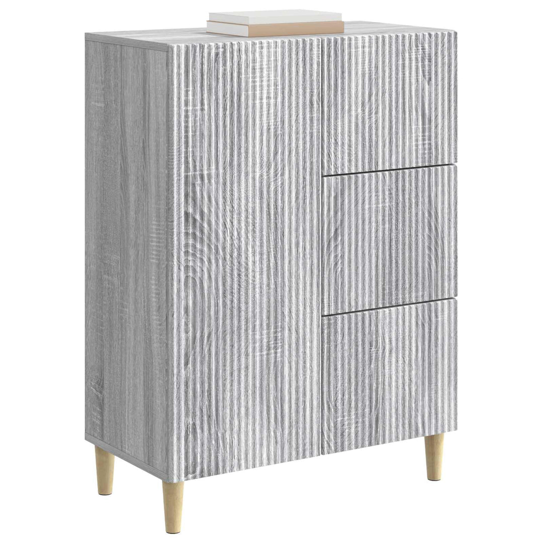 Sideboard Grå sonoma-eg 66 x 34,5 x 90 cm Konstrueret træ