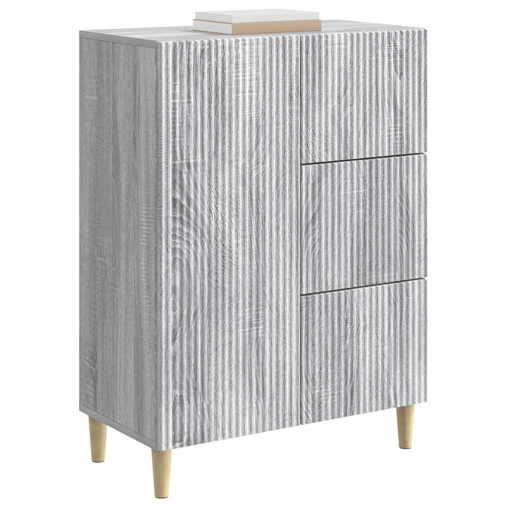 Sideboard Grå sonoma-eg 66 x 34,5 x 90 cm Konstrueret træ