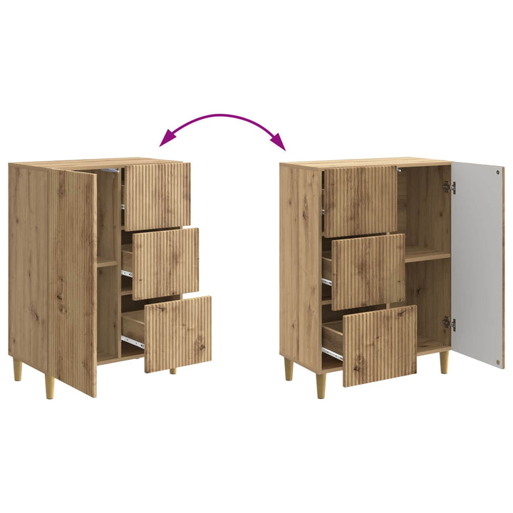 Sideboard Artisan-eg 66 x 34,5 x 90 cm Konstrueret træ