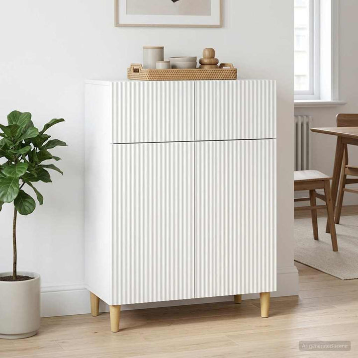 Sideboard Hvid 66 x 34,5 x 90 cm Konstrueret træ