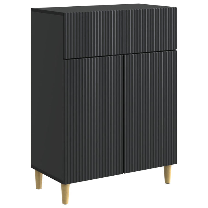 Sideboard med skuffe Sort 66 x 34,5 x 90 cm Konstrueret træ