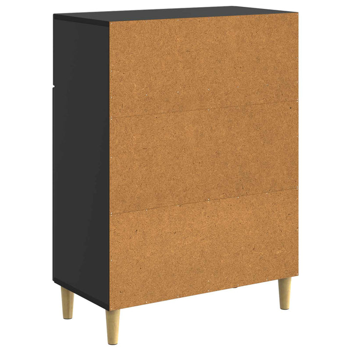 Sideboard med skuffe Sort 66 x 34,5 x 90 cm Konstrueret træ