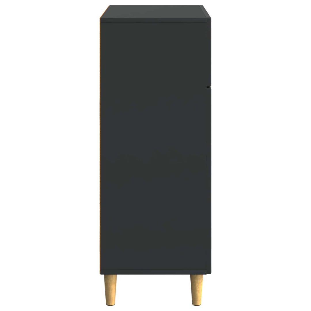 Sideboard med skuffe Sort 66 x 34,5 x 90 cm Konstrueret træ