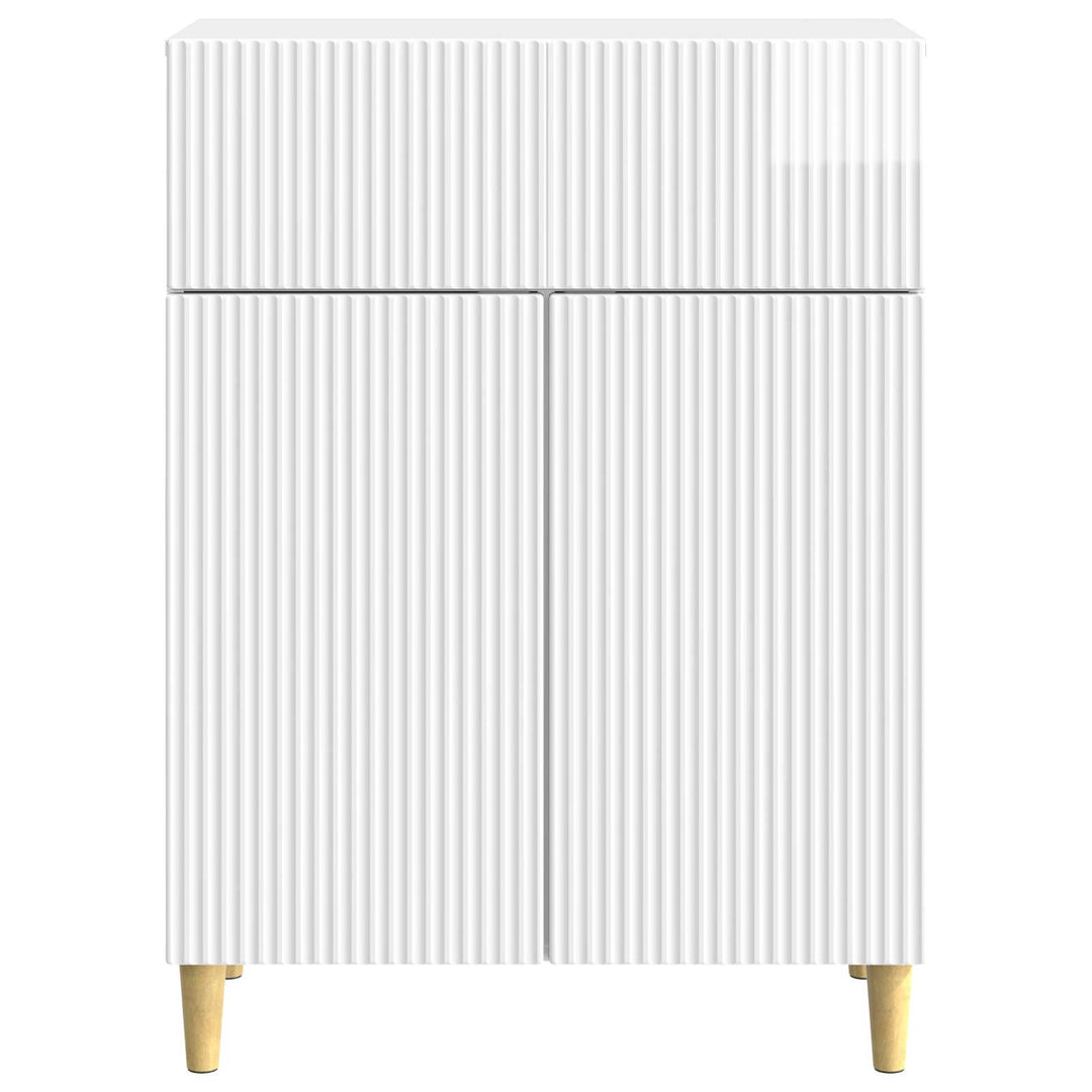 Sideboard Hvid højglans 66 x 34,5 x 90 cm Konstrueret træ