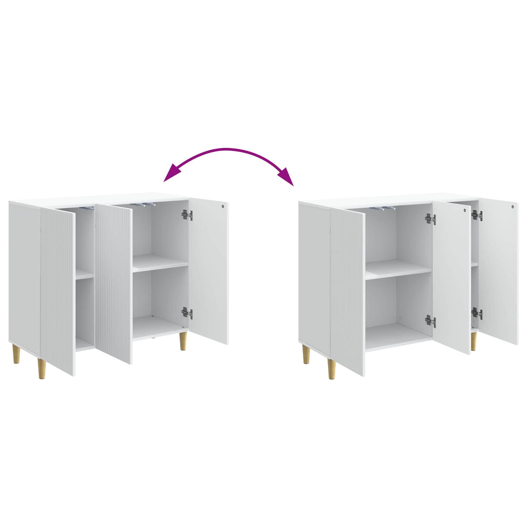 Sideboard Hvid 89 x 34,5 x 80 cm Konstrueret træ