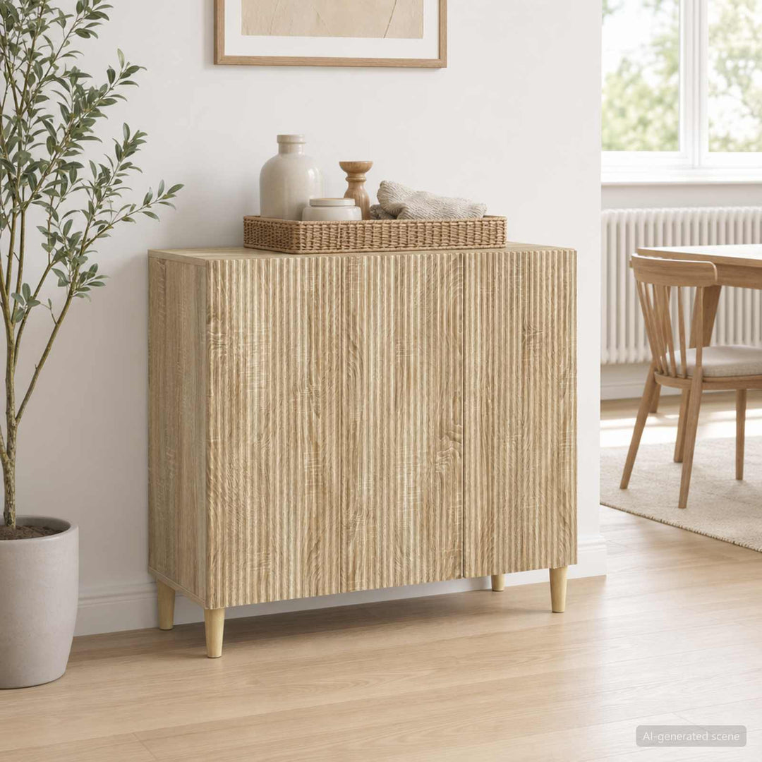 Sideboard Sonoma-eg 89 x 34,5 x 80 cm Konstrueret træ