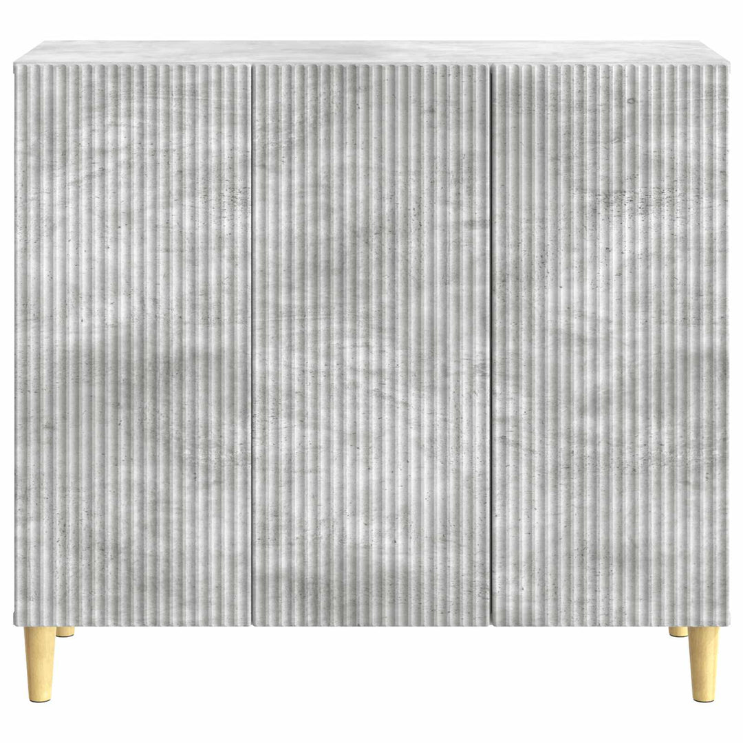 Sideboard Betongrå 89 x 34,5 x 80 cm Konstrueret træ