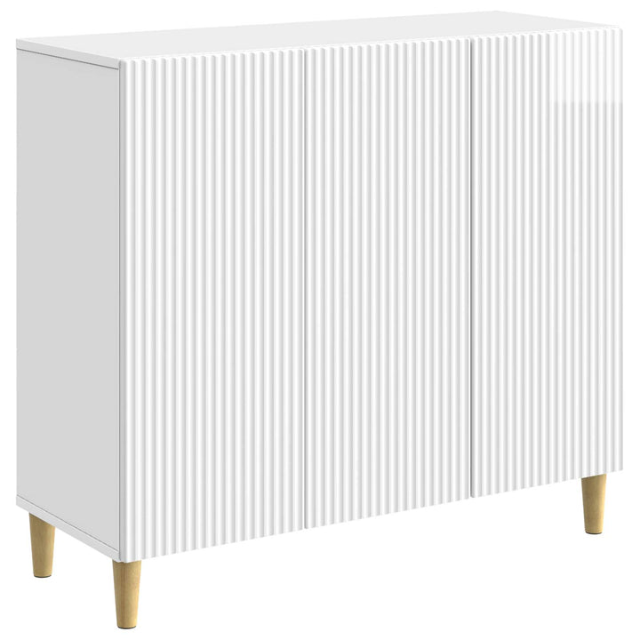 Sideboard Hvid højglans 89 x 34,5 x 80 cm Konstrueret træ