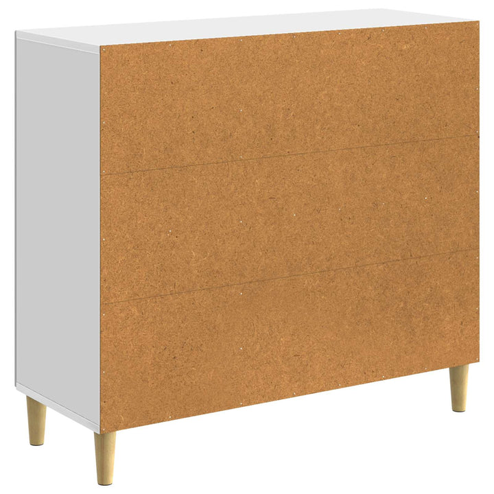 Sideboard Hvid højglans 89 x 34,5 x 80 cm Konstrueret træ