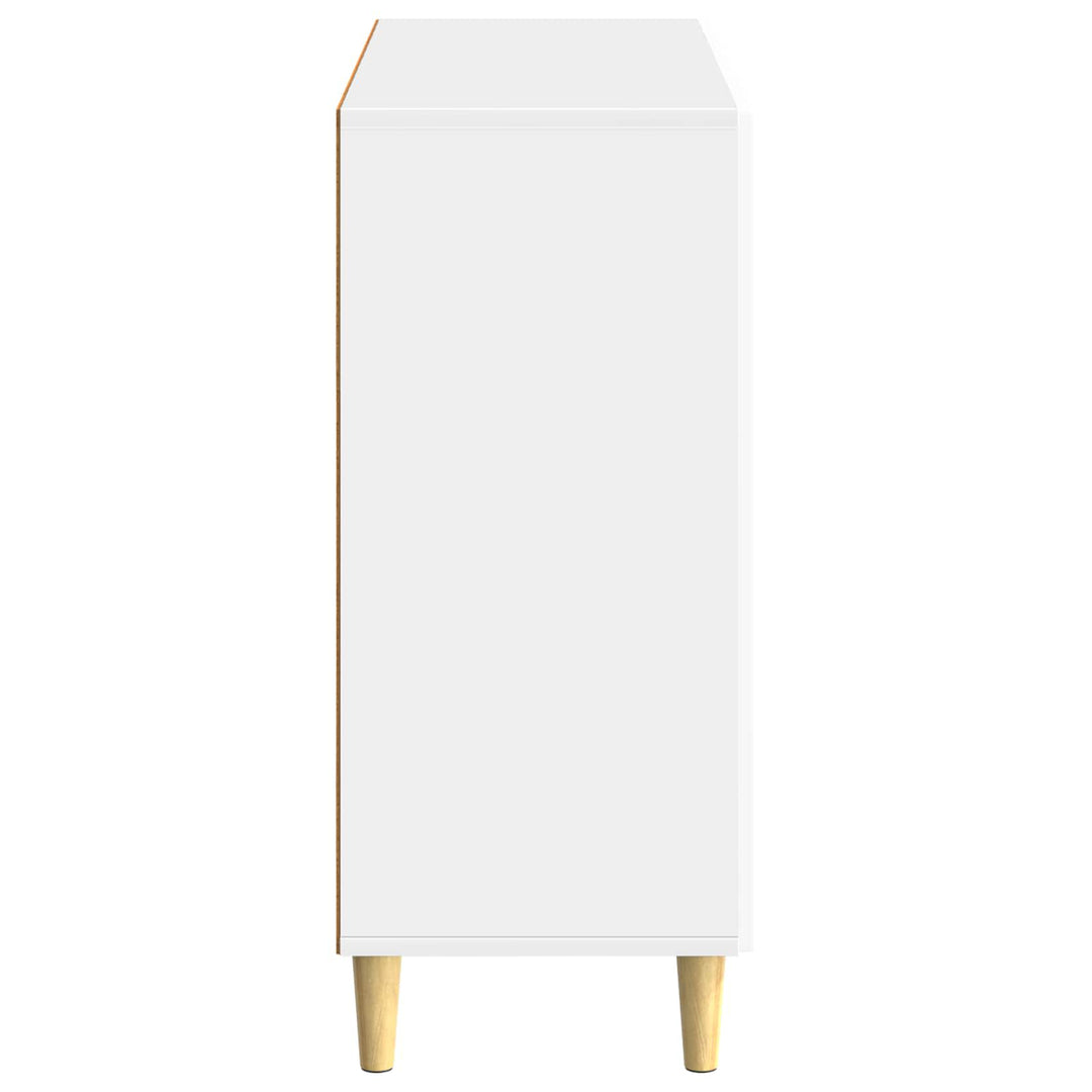 Sideboard Hvid højglans 89 x 34,5 x 80 cm Konstrueret træ