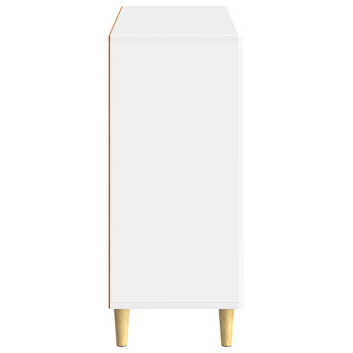 Sideboard Hvid højglans 89 x 34,5 x 80 cm Konstrueret træ