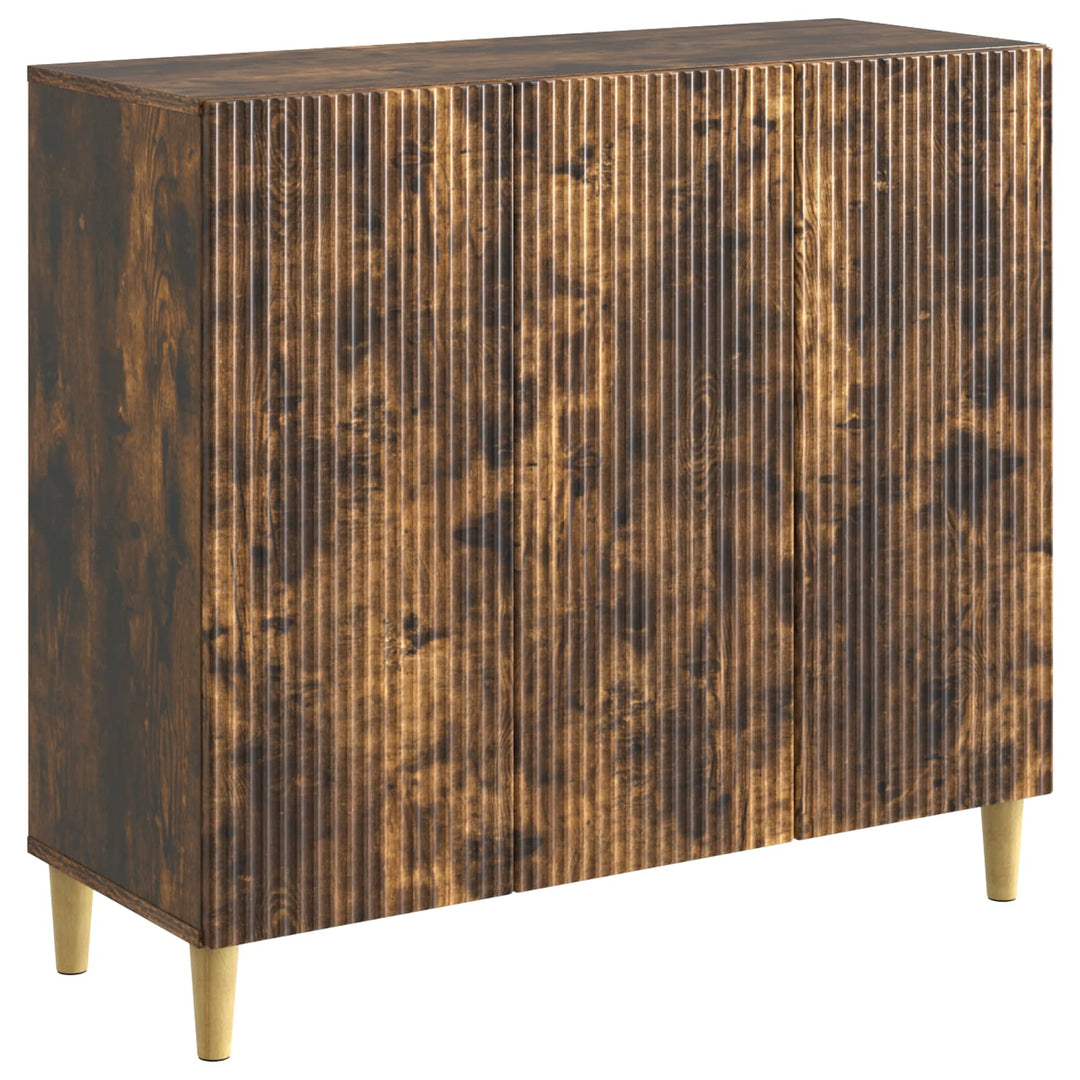 Sideboard Røget eg 89 x 34,5 x 80 cm Konstrueret træ