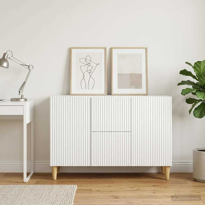 Sideboard Hvid 89 x 34,5 x 60 cm Konstrueret træ