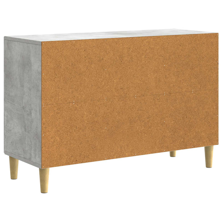 Sideboard med skuffe Betongrå 89 x 34,5 x 60 cm Konstrueret træ