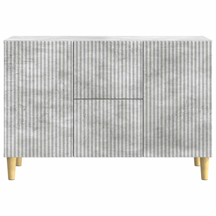 Sideboard med skuffe Betongrå 89 x 34,5 x 60 cm Konstrueret træ