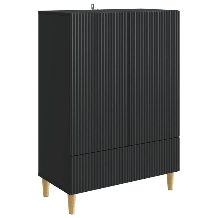 Sideboard med skuffe Sort 66 x 34,5 x 95 cm Konstrueret træ