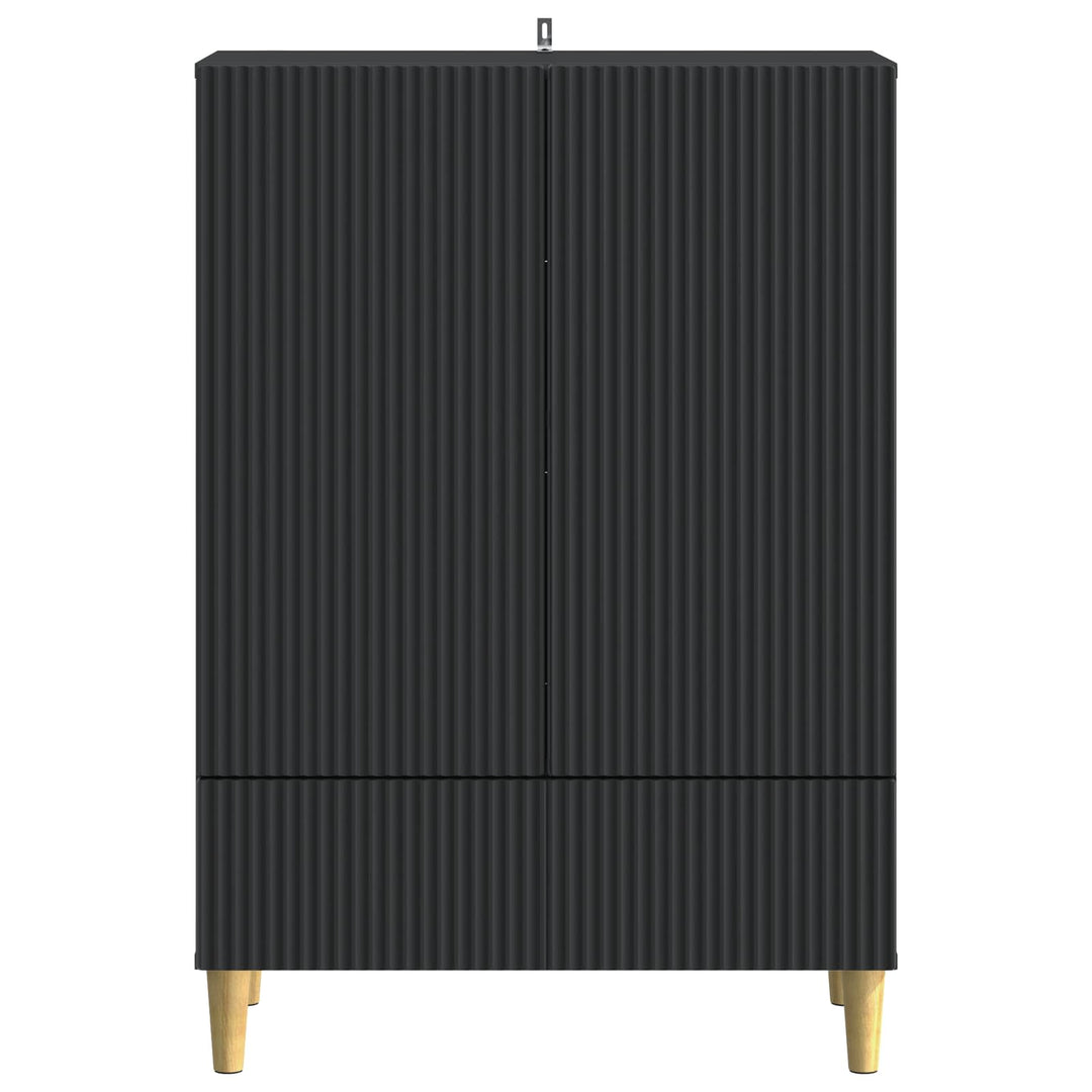 Sideboard med skuffe Sort 66 x 34,5 x 95 cm Konstrueret træ