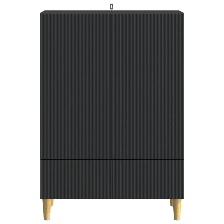 Sideboard med skuffe Sort 66 x 34,5 x 95 cm Konstrueret træ