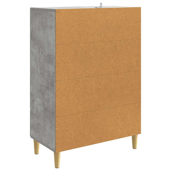 Sideboard med skuffe Betongrå 66 x 34,5 x 95 cm Konstrueret træ