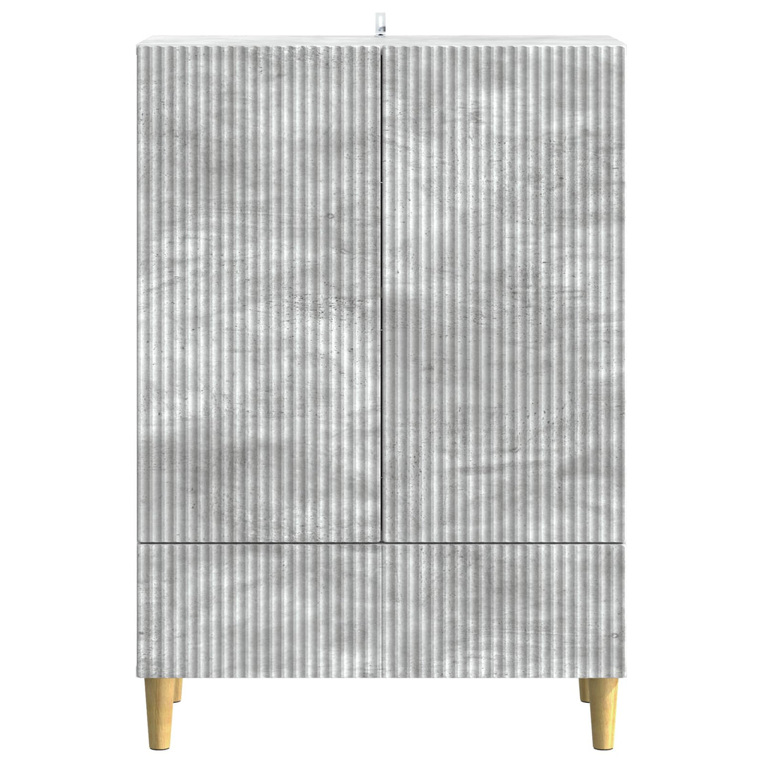 Sideboard med skuffe Betongrå 66 x 34,5 x 95 cm Konstrueret træ