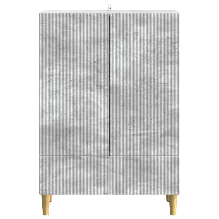 Sideboard med skuffe Betongrå 66 x 34,5 x 95 cm Konstrueret træ