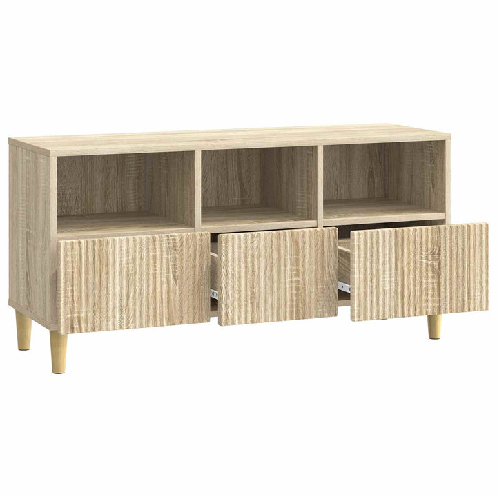 TV-skab med skuffe Sonoma-eg 102 x 34,5 x 50 cm Konstrueret træ