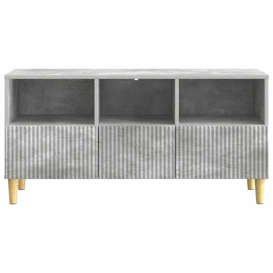 TV-skab med skuffe Betongrå 102 x 34,5 x 50 cm Konstrueret træ