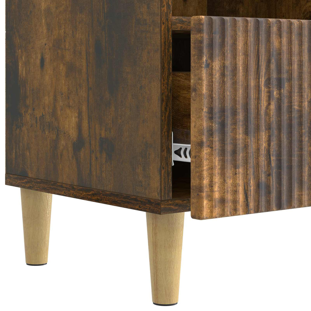 TV-skab 102 x 34,5 x 50 cm Røget eg Konstrueret træ