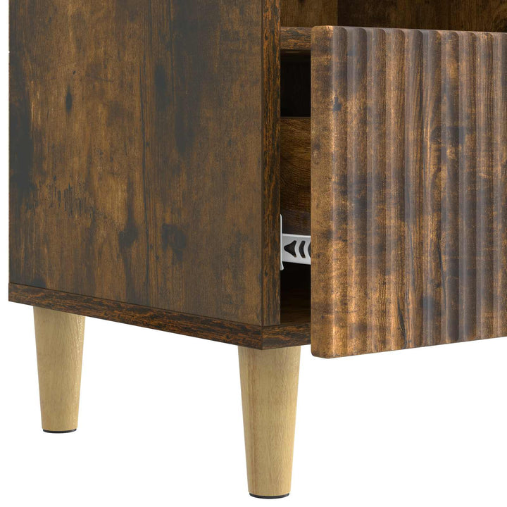TV-skab 102 x 34,5 x 50 cm Røget eg Konstrueret træ