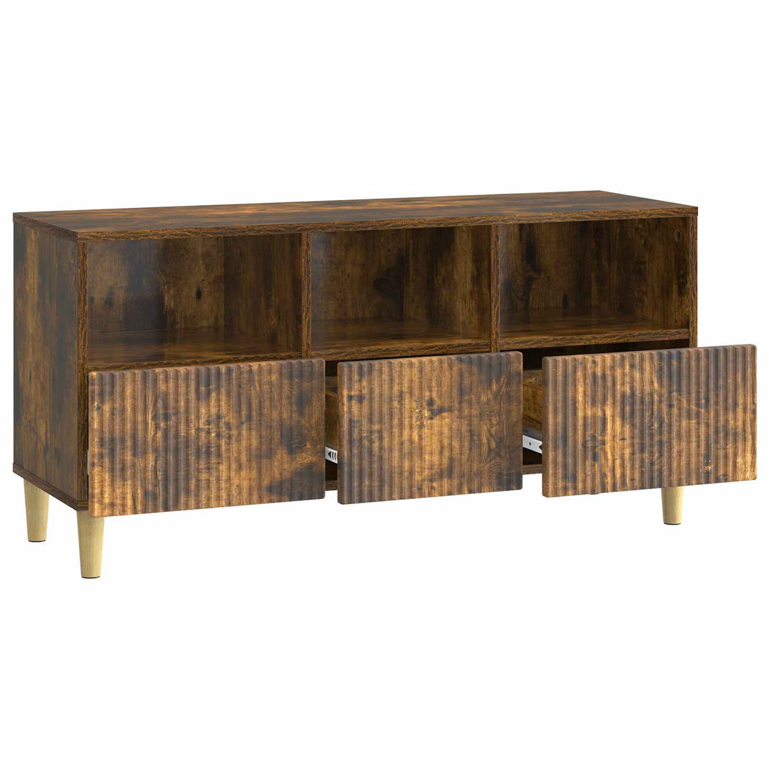 TV-skab 102 x 34,5 x 50 cm Røget eg Konstrueret træ
