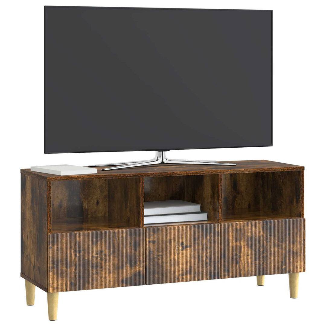 TV-skab 102 x 34,5 x 50 cm Røget eg Konstrueret træ