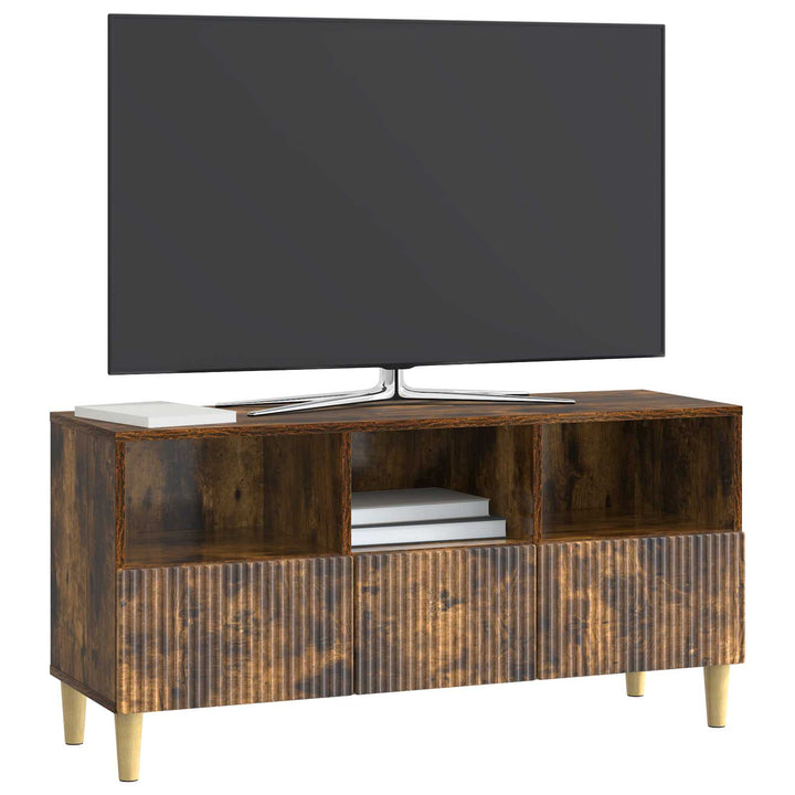 TV-skab 102 x 34,5 x 50 cm Røget eg Konstrueret træ