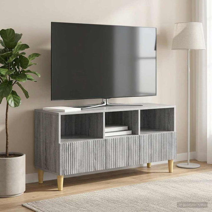 TV-skab 102 x 34,5 x 50 cm Grå sonoma-eg Konstrueret træ