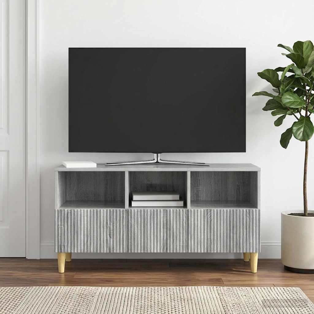 TV-skab 102 x 34,5 x 50 cm Grå sonoma-eg Konstrueret træ