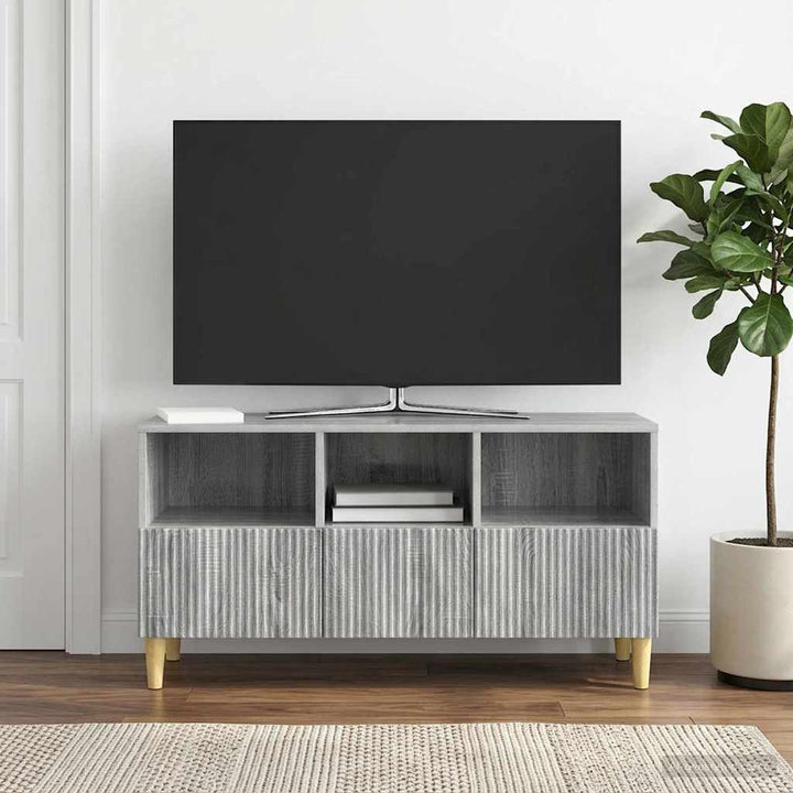 TV-skab 102 x 34,5 x 50 cm Grå sonoma-eg Konstrueret træ