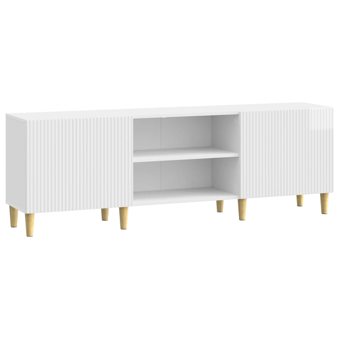 TV-skab Hvid højglans 150 x 31 x 50 cm Konstrueret træ