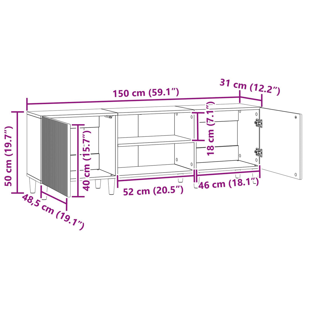 TV-skab Artisan-eg 150 x 31 x 50 cm Konstrueret træ