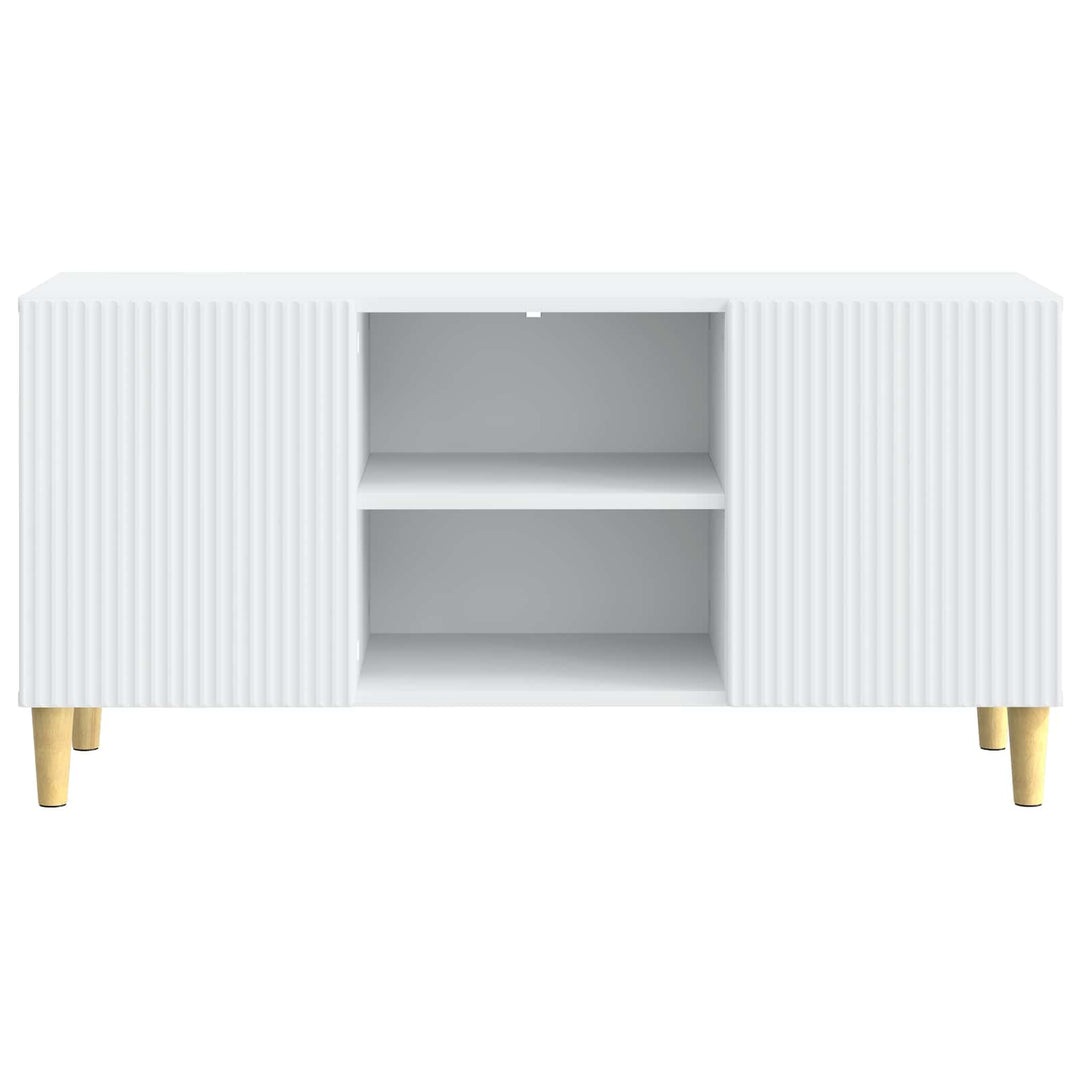 TV-skab Hvid 102 x 34,5 x 50 cm Konstrueret træ