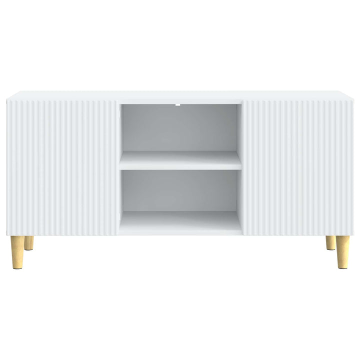 TV-skab Hvid 102 x 34,5 x 50 cm Konstrueret træ