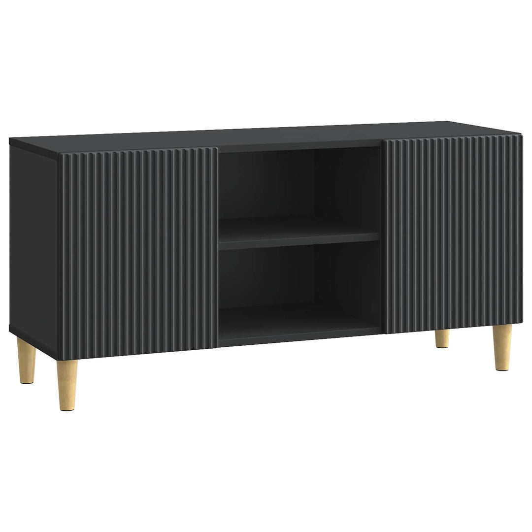 TV-skab Sort 102 x 34,5 x 50 cm Konstrueret træ