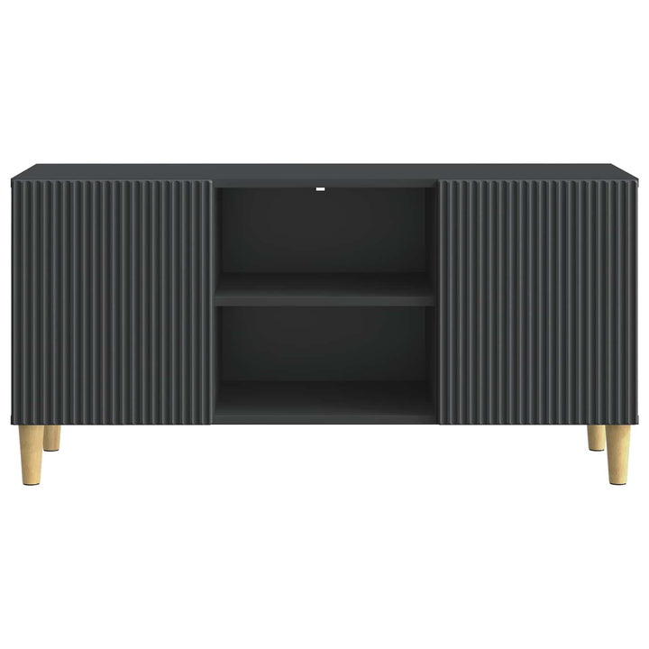 TV-skab Sort 102 x 34,5 x 50 cm Konstrueret træ