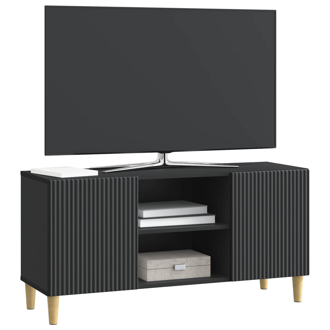 TV-skab Sort 102 x 34,5 x 50 cm Konstrueret træ