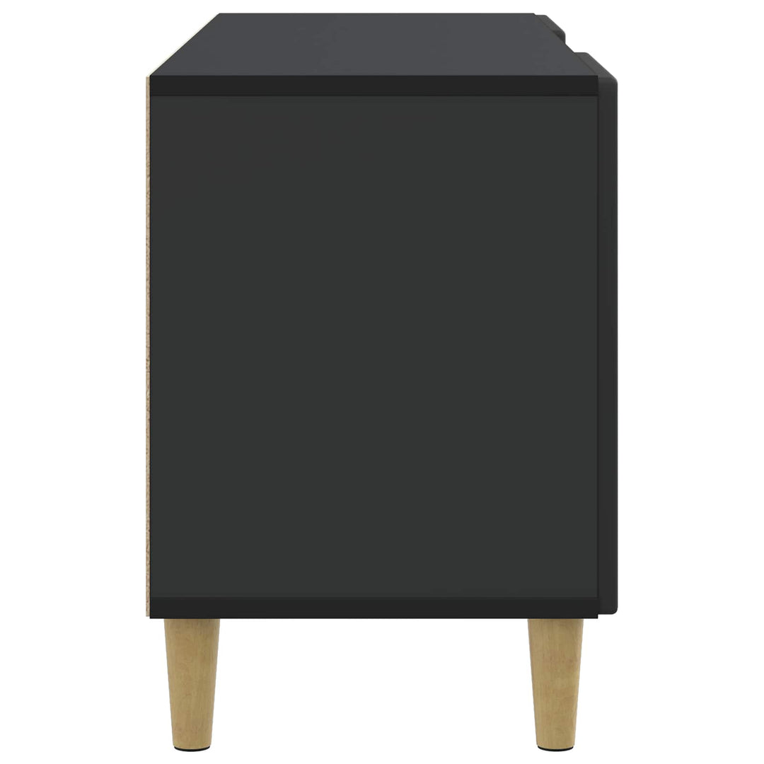 TV-skab Sort 102 x 34,5 x 50 cm Konstrueret træ