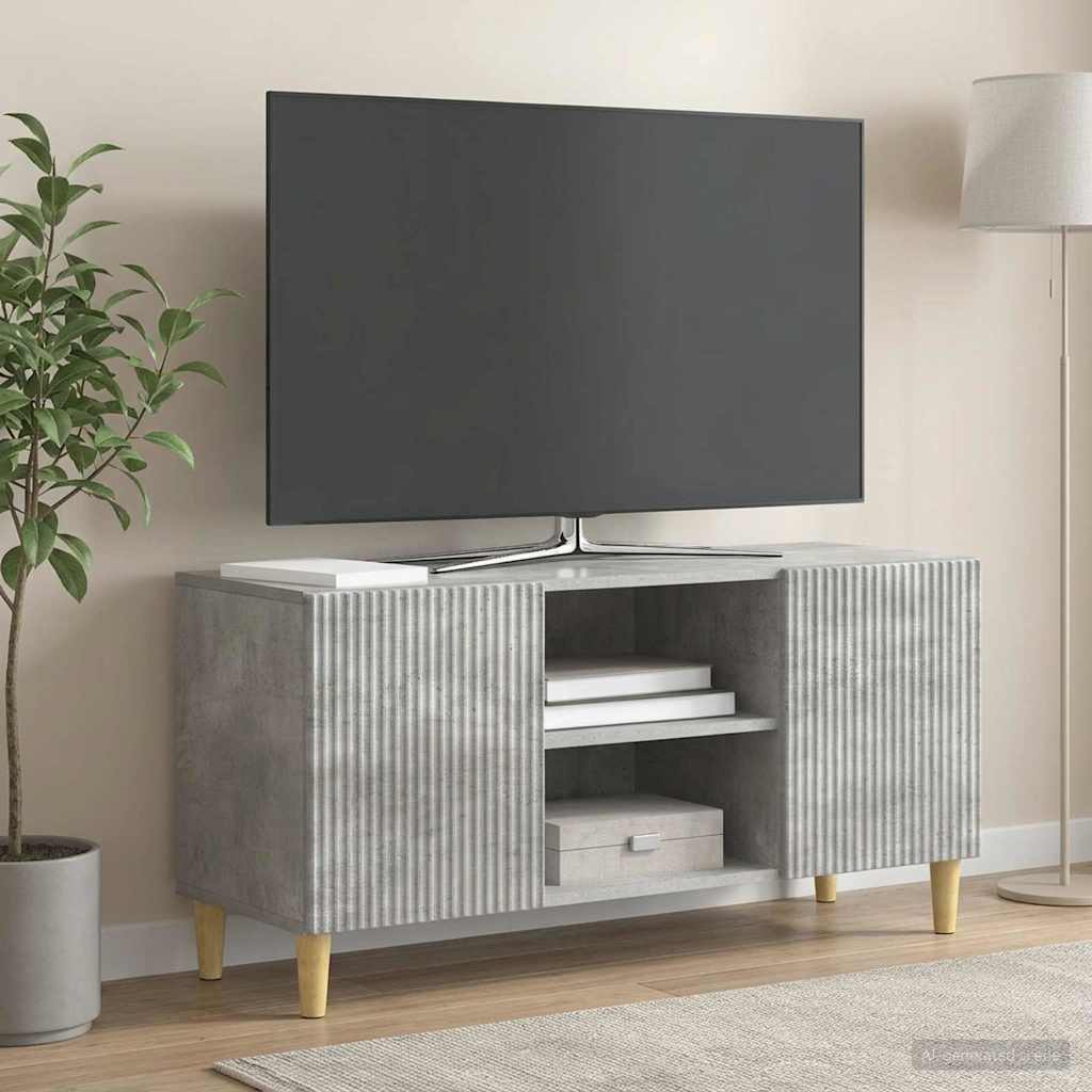 TV-skab Betongrå 102 x 34,5 x 50 cm Konstrueret træ