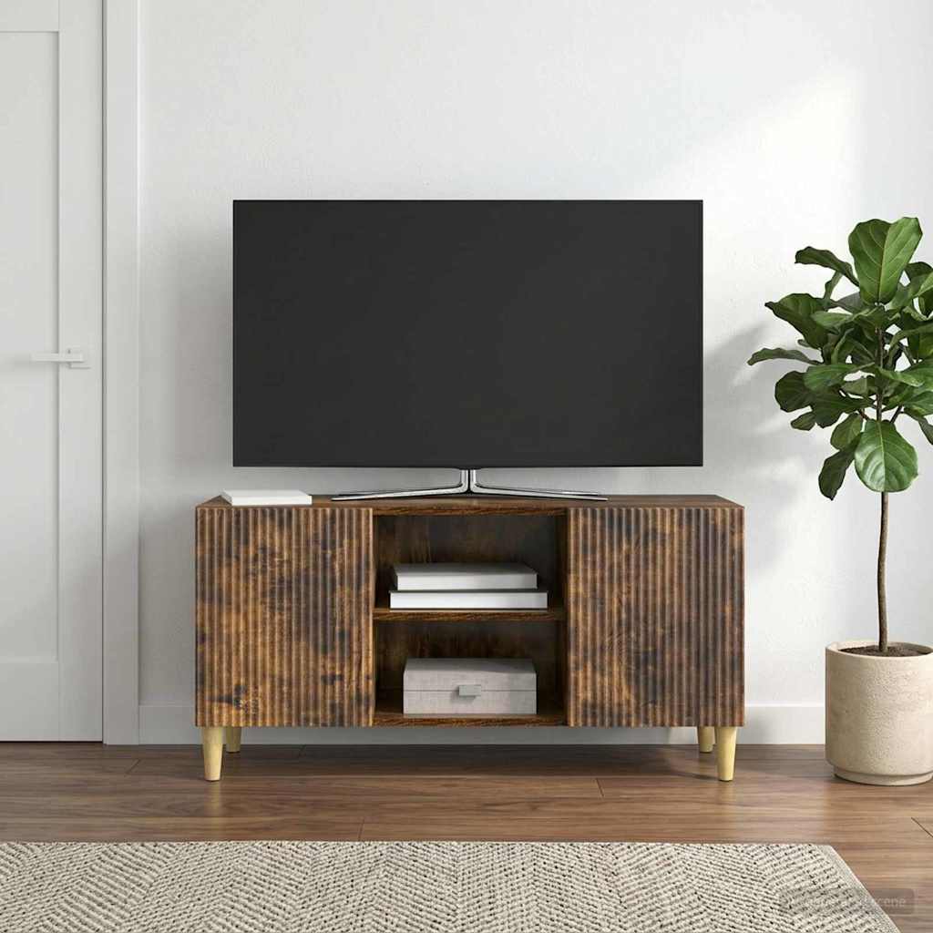 TV-skab 102 x 34,5 x 50 cm Røget eg Konstrueret træ
